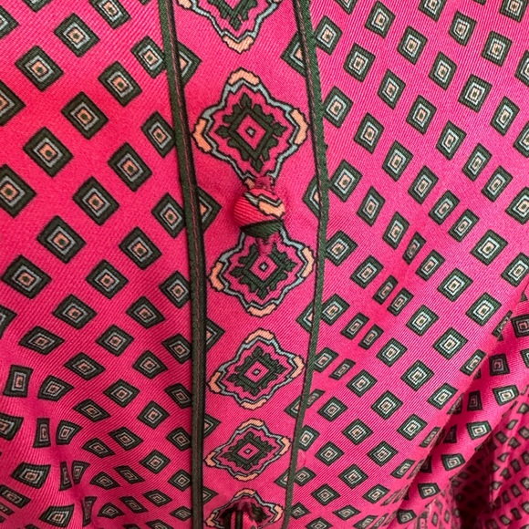 NWT vineyard vines Long Sleeve Silk Blend Twill Midi Shirtdress in Diamond Sz M - Picture 6 of 14